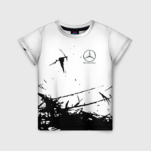Детская футболка Mercedes текстура / 3D-принт – фото 1