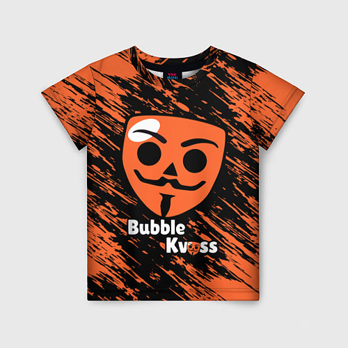 Детская футболка БАБЛ КВАС - BUBBLE KVASS ИГРА / 3D-принт – фото 1