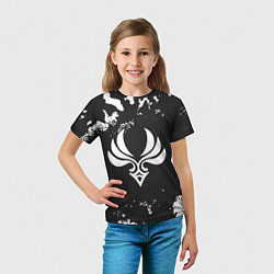 Футболка детская ГЕНШИН ИМПАКТ - АНЕМО Камуфляж, цвет: 3D-принт — фото 2
