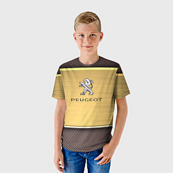 Футболка детская Peugeot: Gold, цвет: 3D-принт — фото 2