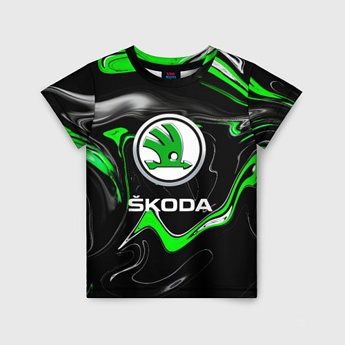 Детская футболка Skoda: Auto Logo / 3D-принт – фото 1