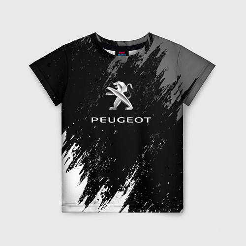 Детская футболка Peugeot авто бренд / 3D-принт – фото 1