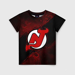 Футболка детская New Jersey Devils, Нью Джерси Девилз, цвет: 3D-принт