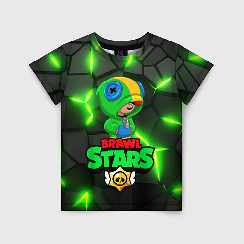 Детская футболка ЛЕОН - БРАВО СТАРС Brawl Stars / 3D-принт – фото 1