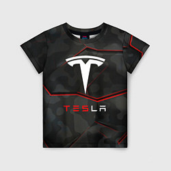 Футболка детская Tesla Sport Logo, цвет: 3D-принт