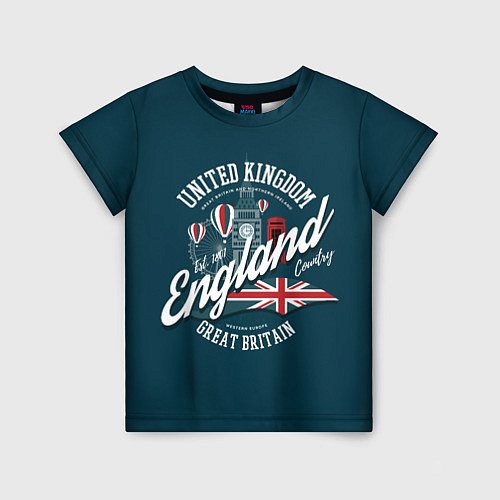 Детская футболка Англия England / 3D-принт – фото 1