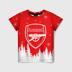 Футболка детская FC ARSENAL WINTER ФК АРСЕНАЛ ЗИМНИЙ СТИЛЬ, цвет: 3D-принт