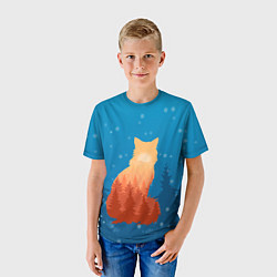 Футболка детская Лисица 3D, цвет: 3D-принт — фото 2