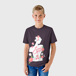Футболка детская Cool girl statue, цвет: 3D-принт — фото 2