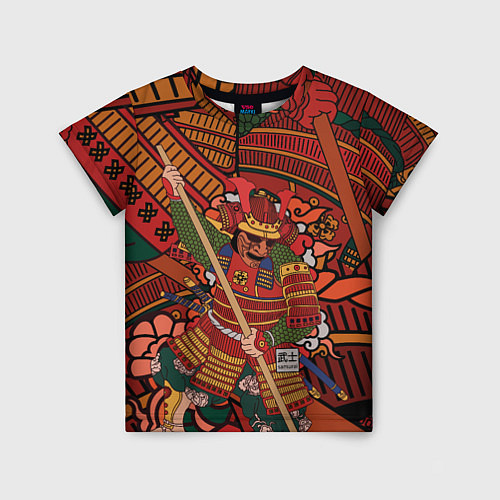 Детская футболка Warrior samurai / 3D-принт – фото 1