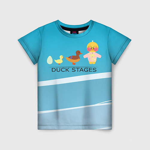 Детская футболка Duck stages 3D / 3D-принт – фото 1