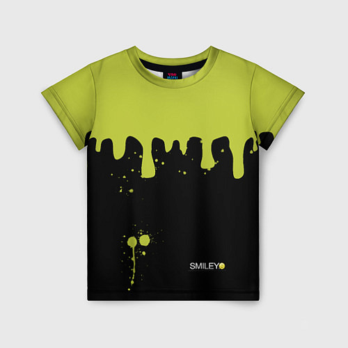 Детская футболка Smiley Смайл Брызги / 3D-принт – фото 1