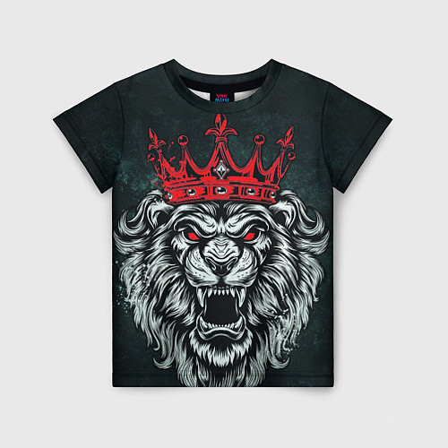 Детская футболка Королевский лев Lion / 3D-принт – фото 1