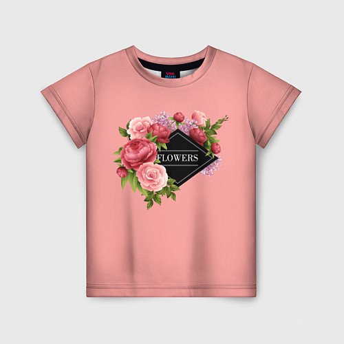 Детская футболка Flower street / 3D-принт – фото 1
