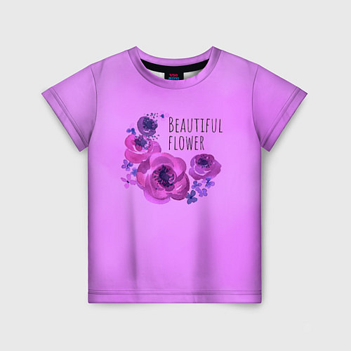 Детская футболка Beautiful flower / 3D-принт – фото 1
