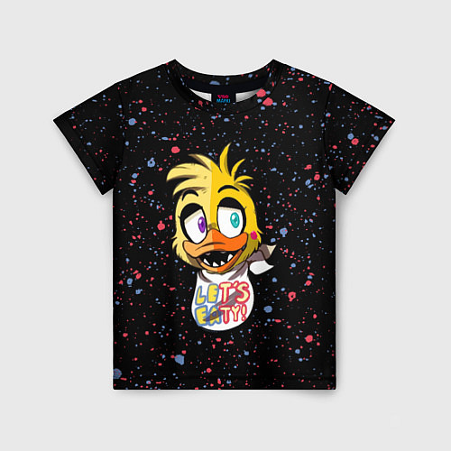 Детская футболка FNAF - ЧИКА Краска / 3D-принт – фото 1