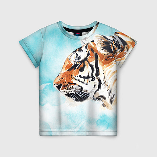 Детская футболка Tiger paints / 3D-принт – фото 1