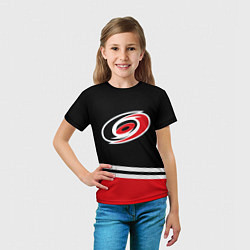 Футболка детская Carolina Hurricanes , Каролина Харрикейнз, цвет: 3D-принт — фото 2