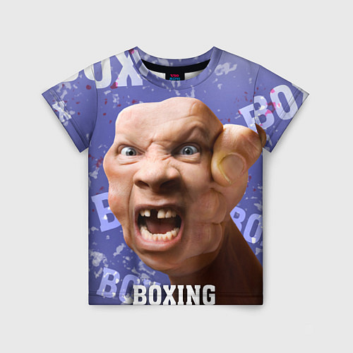 Детская футболка Boxing - фиолетовый / 3D-принт – фото 1