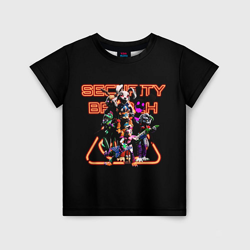 Детская футболка Five Nights at Freddys: Security Breach все персон / 3D-принт – фото 1