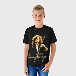 Футболка детская Led Zeppelin Лед Зеппелин Jimmy Page, цвет: 3D-принт — фото 2