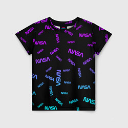 Футболка детская NASA NEON PATTERN, цвет: 3D-принт