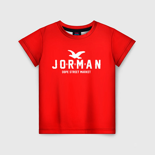 Детская футболка Узор Red Jorman Air Dope Street Market / 3D-принт – фото 1