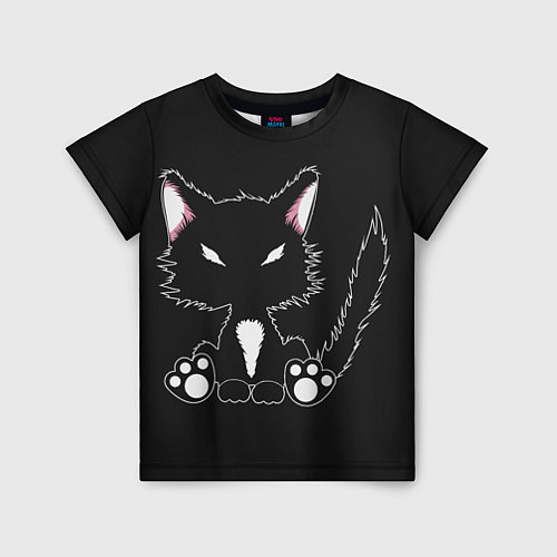 Детская футболка Disturbed Cat / 3D-принт – фото 1
