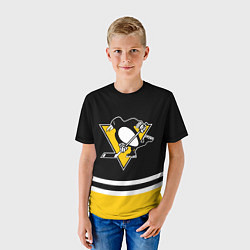 Футболка детская Pittsburgh Penguins Питтсбург Пингвинз, цвет: 3D-принт — фото 2