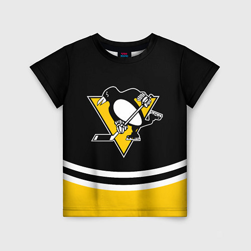 Детская футболка Pittsburgh Penguins Питтсбург Пингвинз / 3D-принт – фото 1