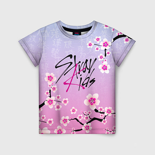 Детская футболка Stray Kids цветы сакуры / 3D-принт – фото 1