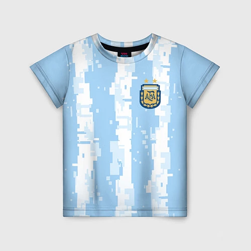 Детская футболка Сборная Аргентины Современная форма / 3D-принт – фото 1