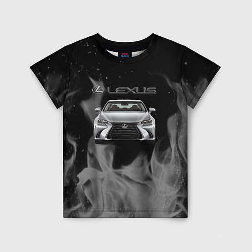 Детская футболка Lexus лексус огонь / 3D-принт – фото 1