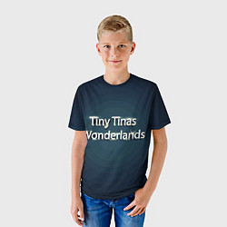 Футболка детская Tiny Tinas Wonderlands буквы хром на темном фоне, цвет: 3D-принт — фото 2