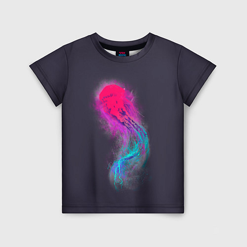 Детская футболка Медуза Градиент Неон / 3D-принт – фото 1