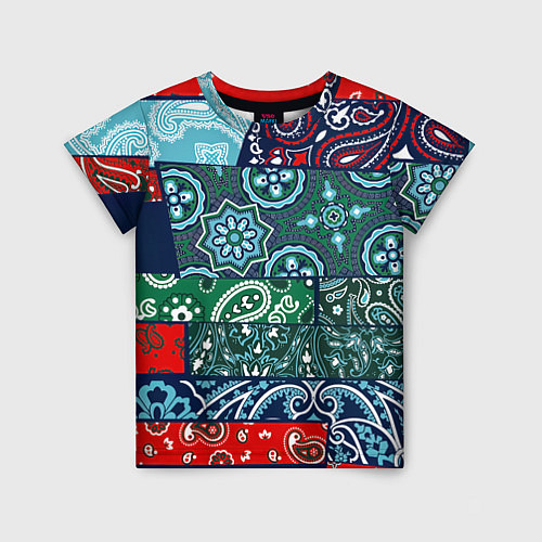 Детская футболка Лоскуты Бандан / 3D-принт – фото 1