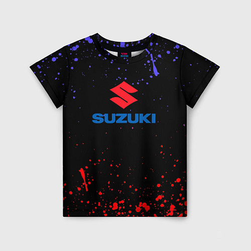 Детская футболка SUZUKI брызги красок / 3D-принт – фото 1