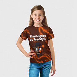 Футболка детская FNAF - ФРЕДДИ - Молнии, цвет: 3D-принт — фото 2