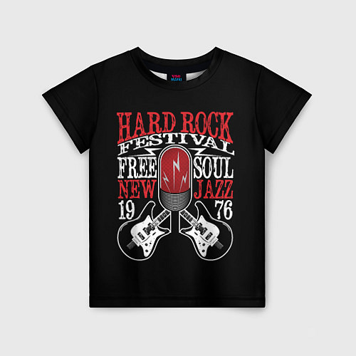 Детская футболка HARD ROCK FESTIVAL / 3D-принт – фото 1