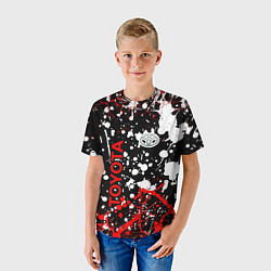 Футболка детская Toyota тойота брызги красок, цвет: 3D-принт — фото 2