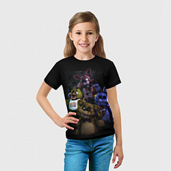 Футболка детская Five Nights at Freddys - FNAF персонажи игры, цвет: 3D-принт — фото 2