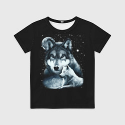 Футболка детская Ночные Волки, цвет: 3D-принт