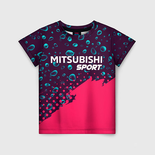 Детская футболка MITSUBISHI Sport Краски / 3D-принт – фото 1