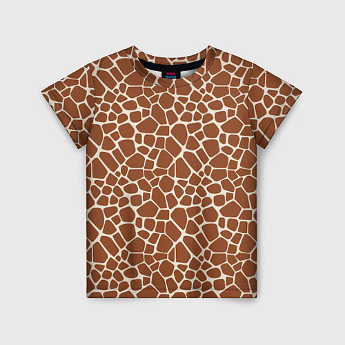 Детская футболка Шкура Жирафа - Giraffe / 3D-принт – фото 1
