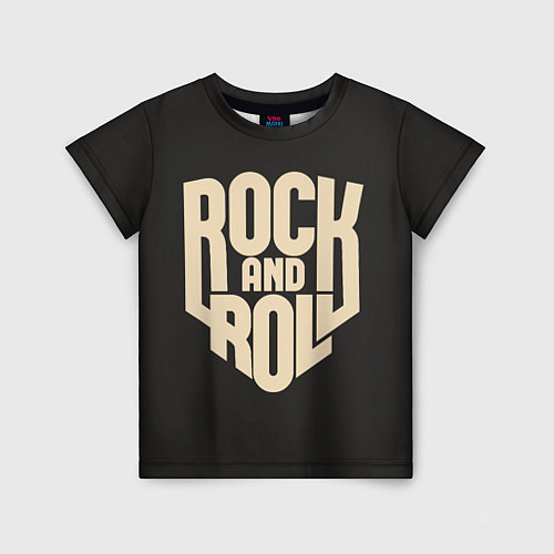 Детская футболка ROCK AND ROLL Рокер / 3D-принт – фото 1