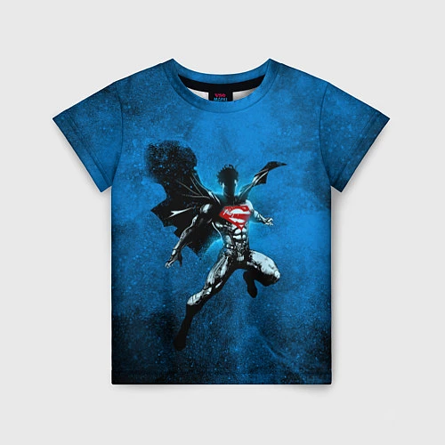 Детская футболка Супермен в небе / 3D-принт – фото 1