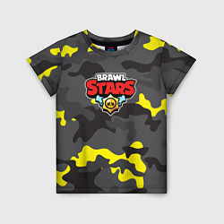 Футболка детская Brawl Stars Камуфляж Жёлто-Серый, цвет: 3D-принт
