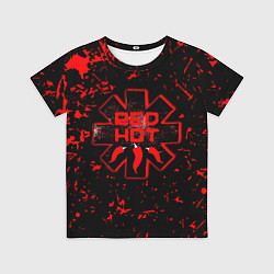 Футболка детская Red Hot Chili Peppers, лого, цвет: 3D-принт