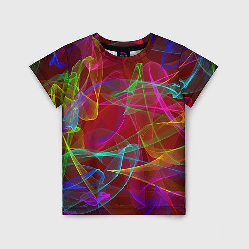 Детская футболка Color neon pattern Vanguard / 3D-принт – фото 1