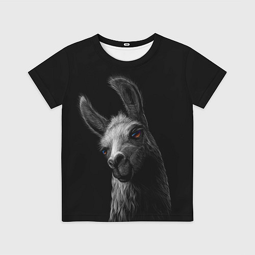 Детская футболка Портрет милой ламы / 3D-принт – фото 1